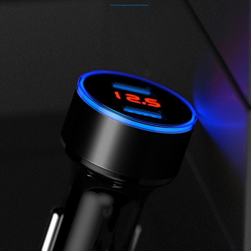 USB Car Charger 2 Port LCD Display - Image 3