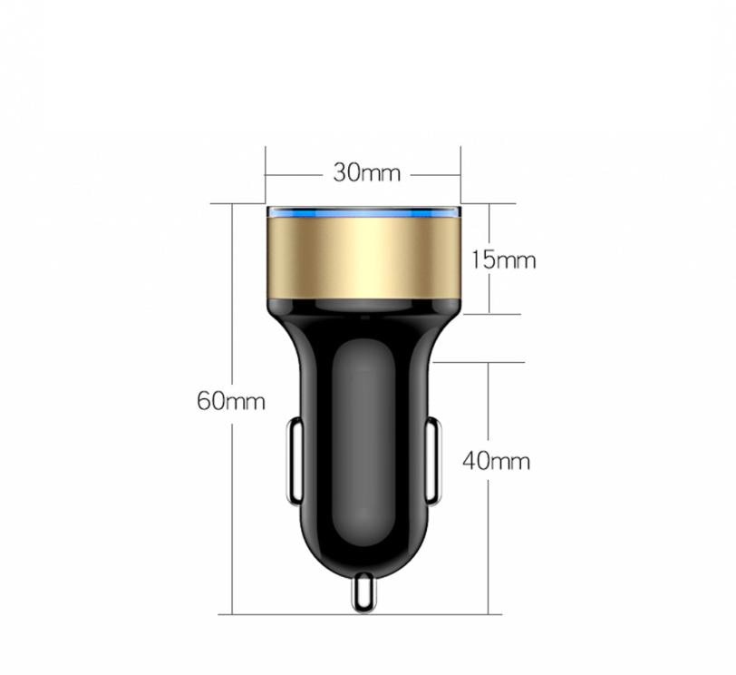USB Car Charger 2 Port LCD Display - Image 5