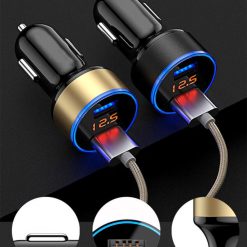 USB Car Charger 2 Port LCD Display - Image 4